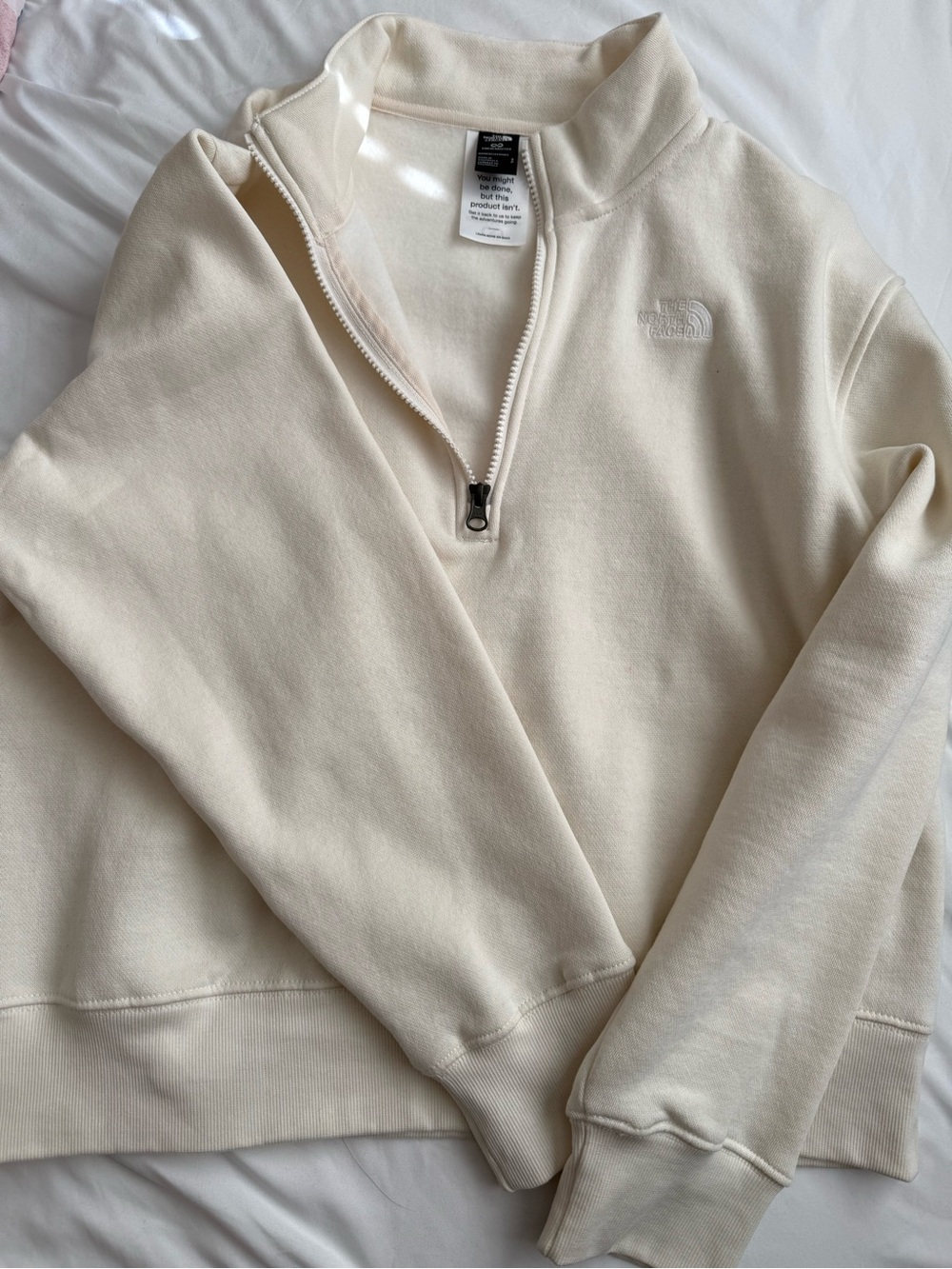 The North Face Women’s Cream Half-Zip Pullover Sweater